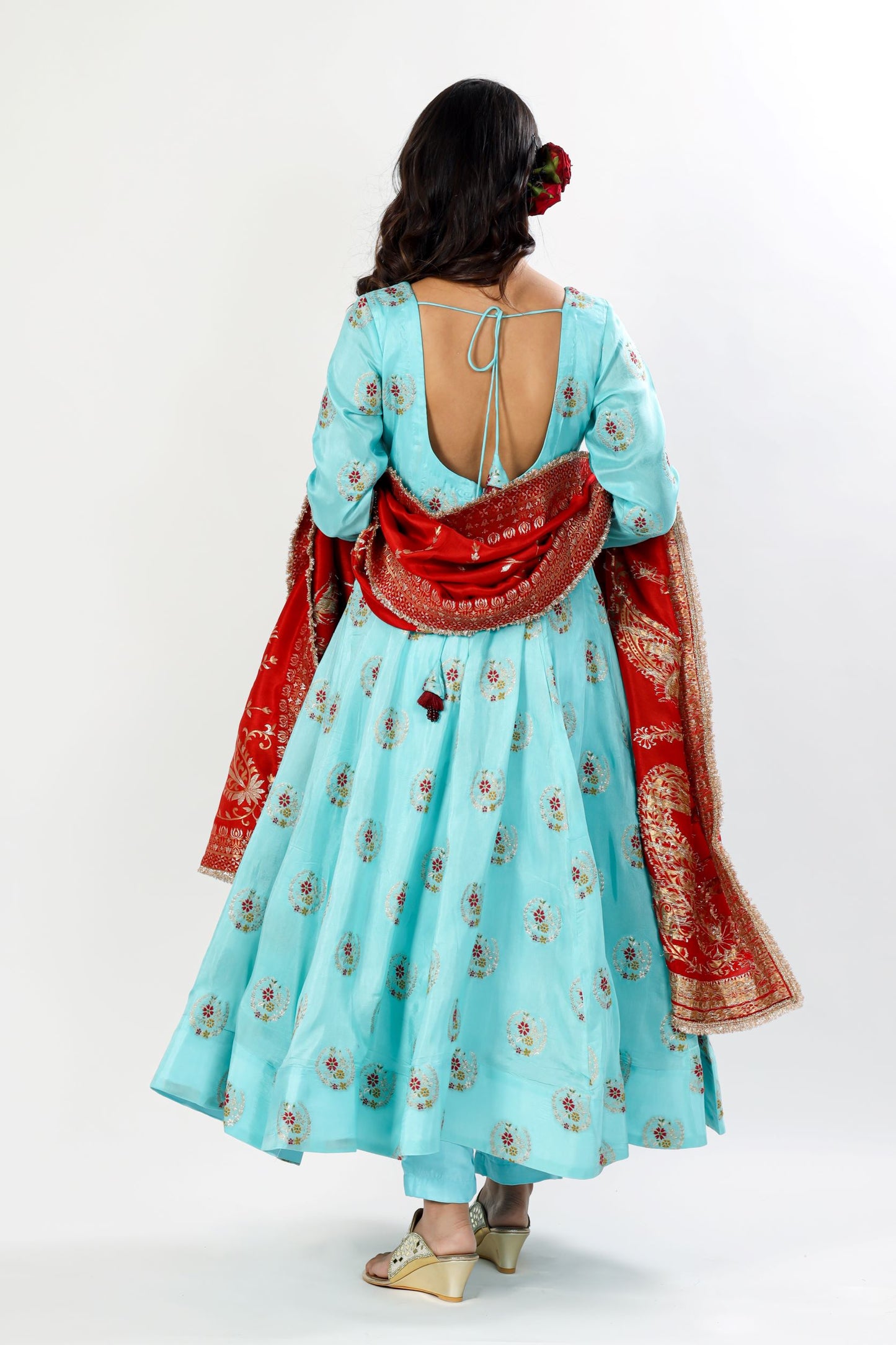 SAHIRA - Anarkali Suit set with heavy Banarasi dupatta