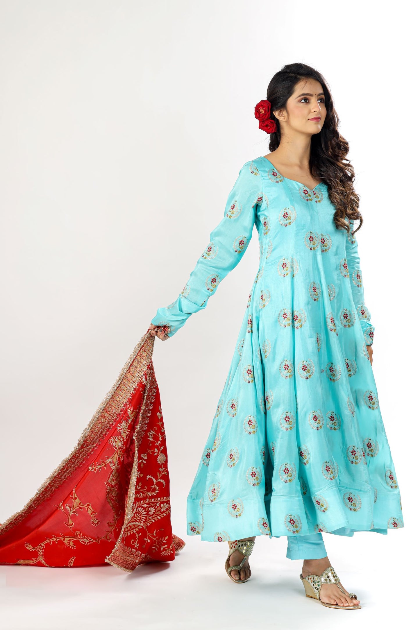 SAHIRA - Anarkali Suit set with heavy Banarasi dupatta