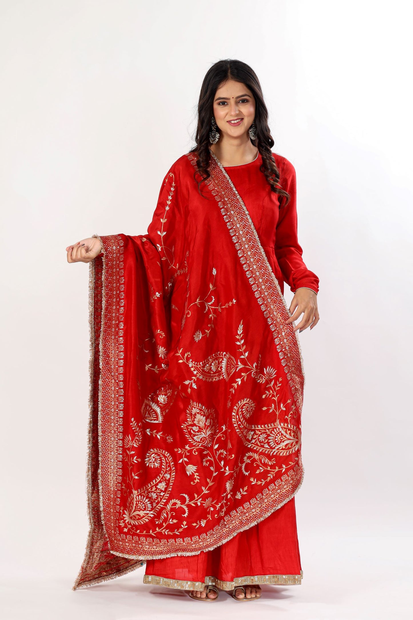 TAVYA - Anaarkali Suit set with statement dupatta