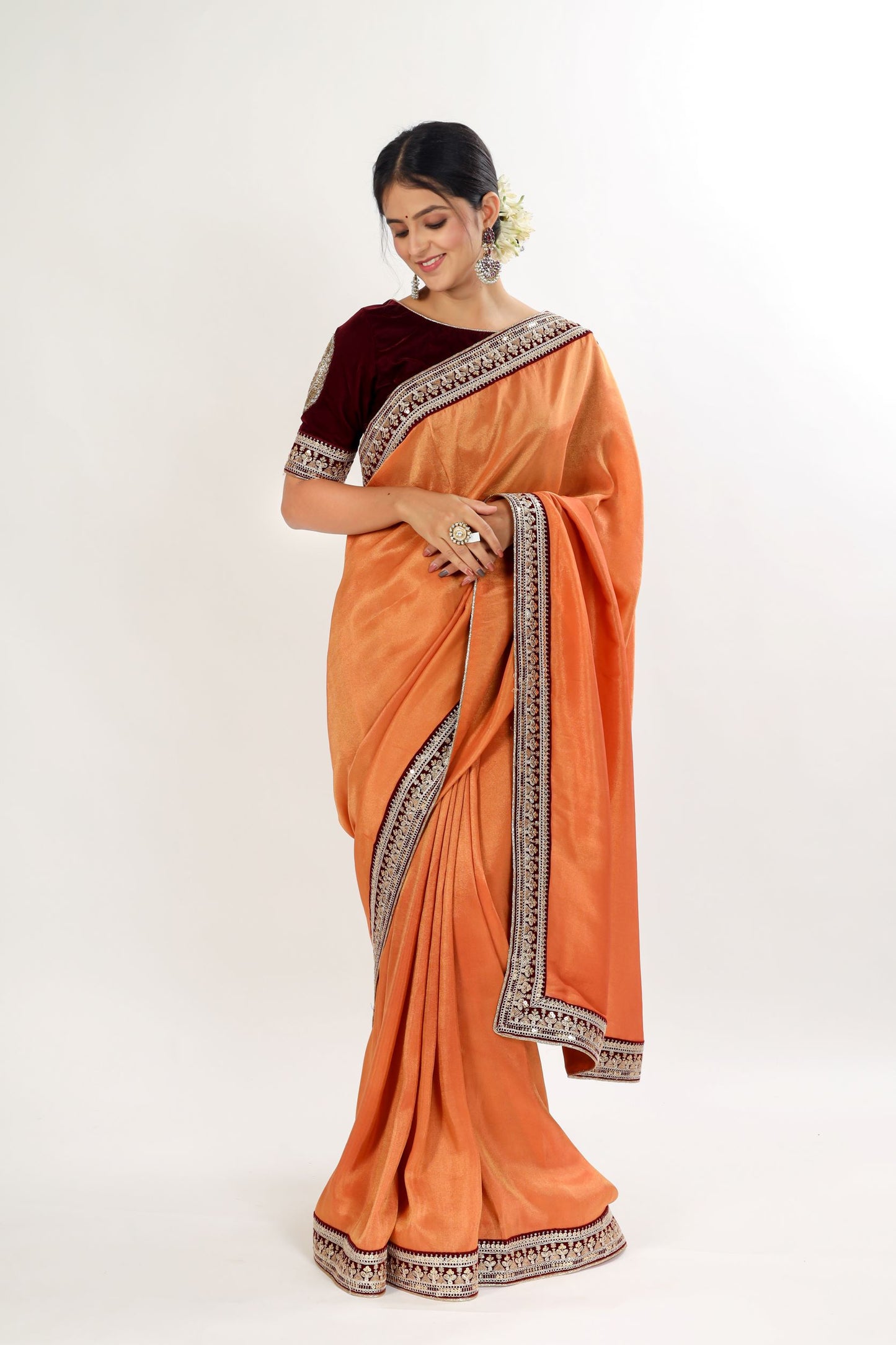 TVISHA - Tissue Silk Saree with border