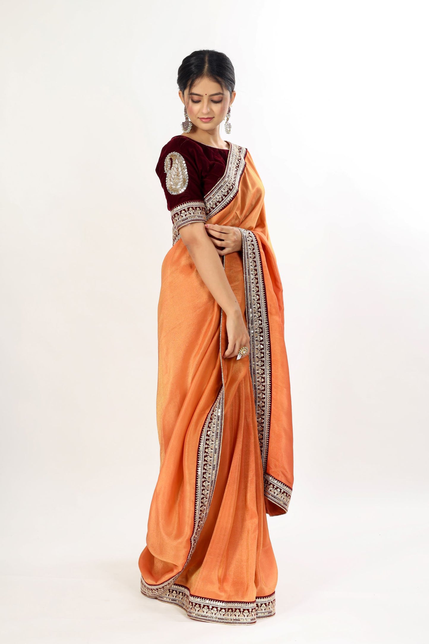 TVISHA - Tissue Silk Saree with border