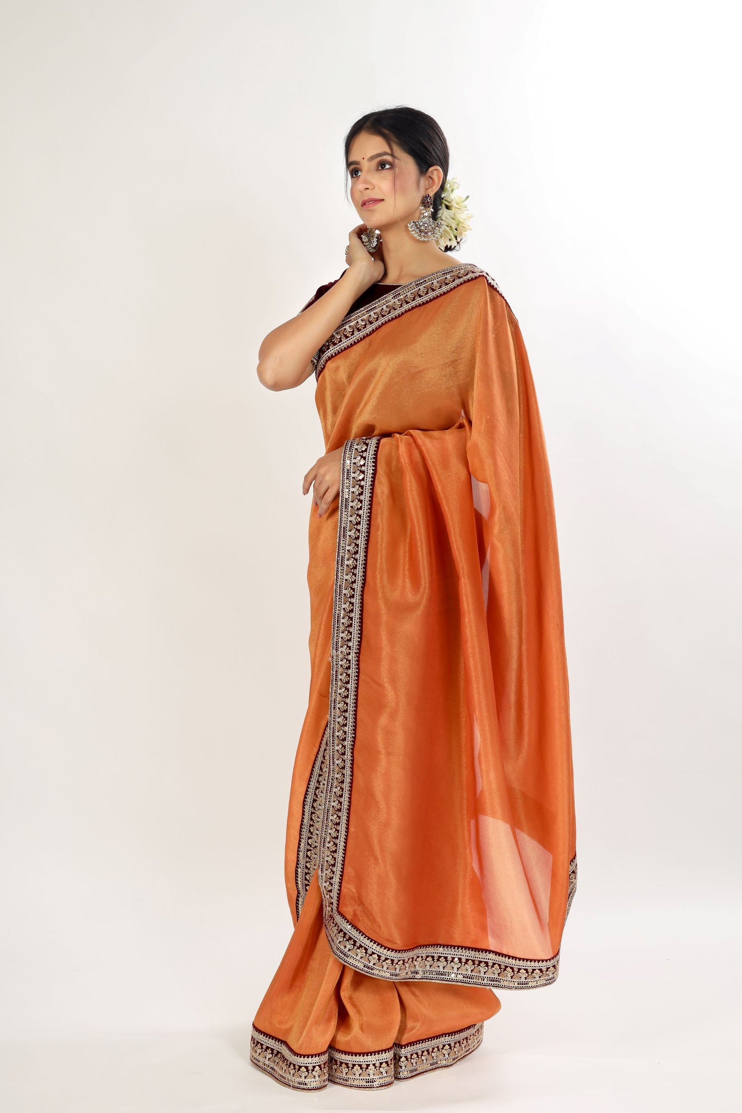 TVISHA - Tissue Silk Saree with border