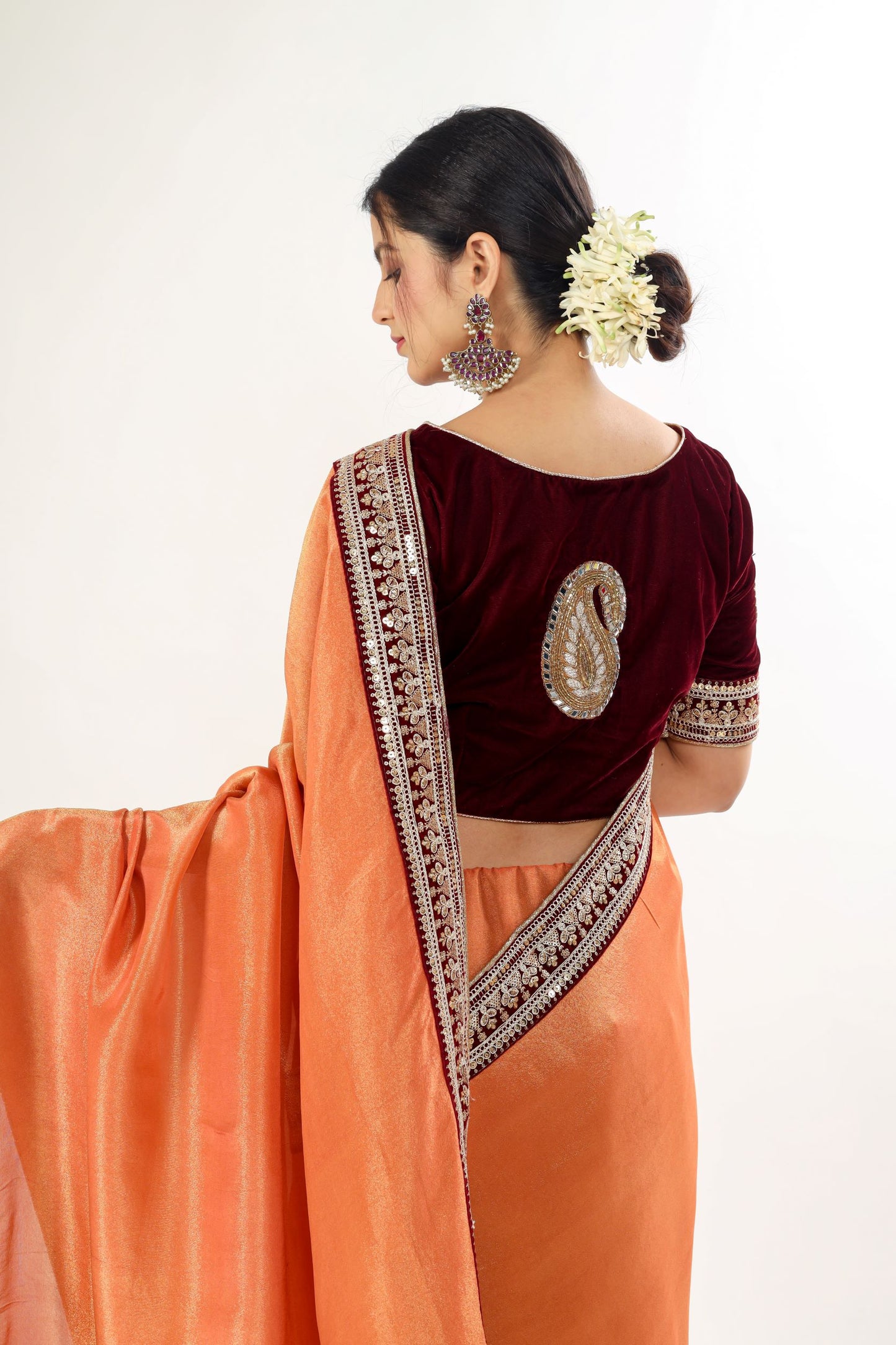 TVISHA - Tissue Silk Saree with border