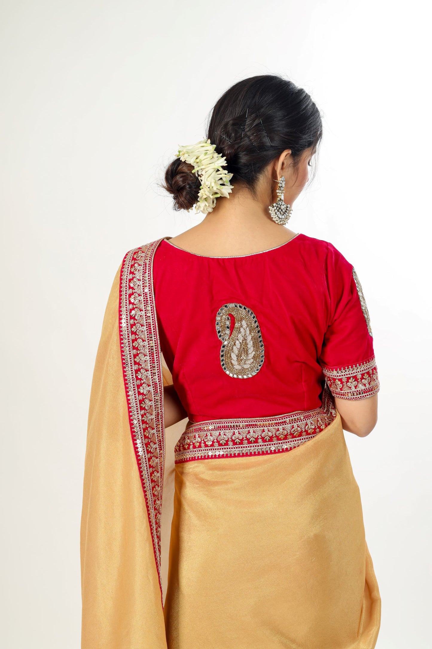 VIYONI - Tissue Silk Saree with border