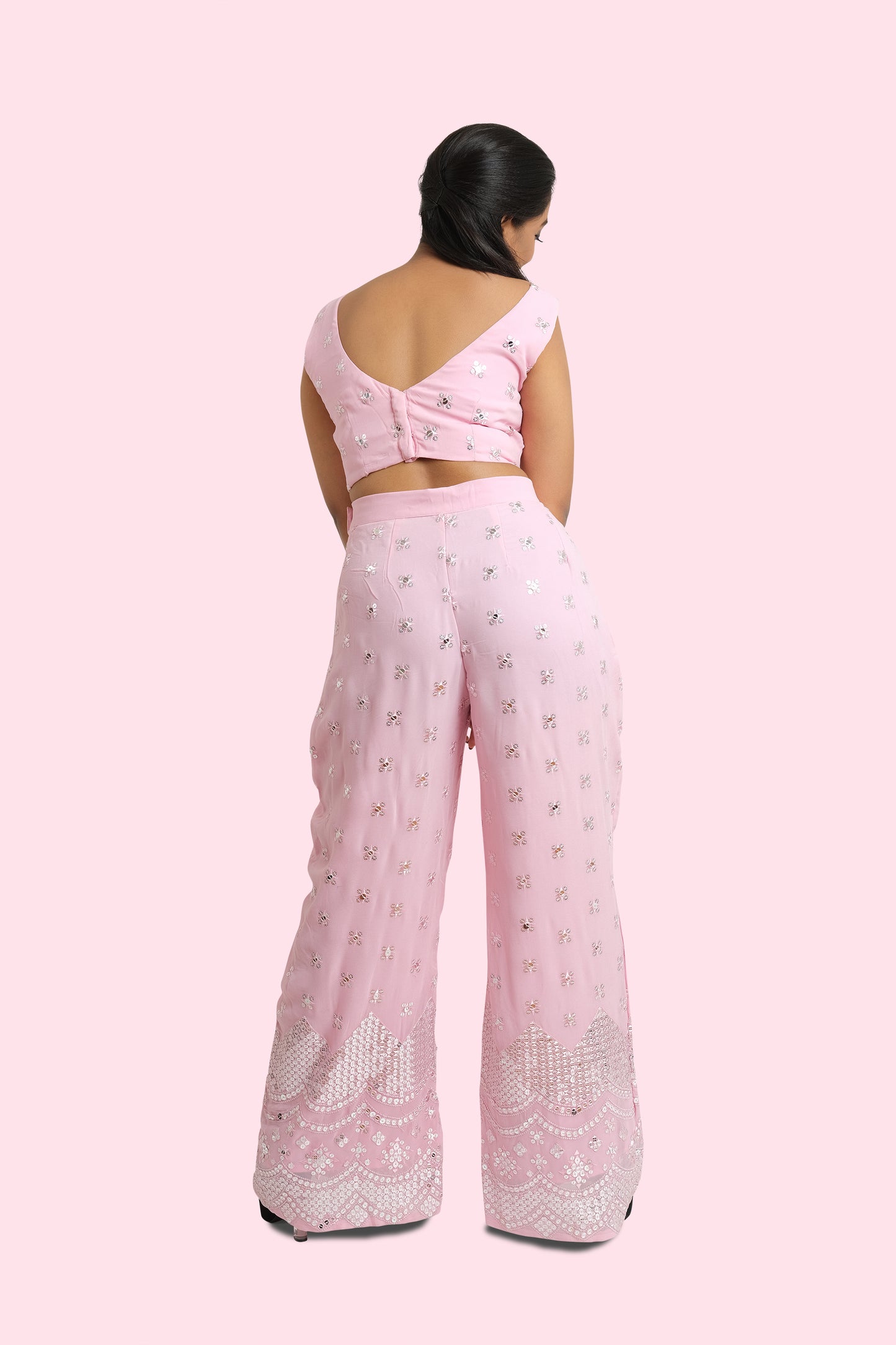 DAHLIA - A co-ord set with high waist pants and v neck blouse